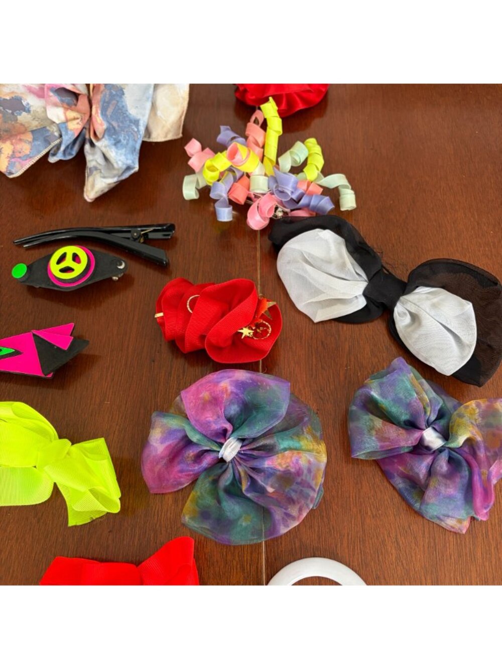 Vtg 1980s Hair Accessories Lot Madonna Banana Clips Bows Barrettes Headbands - Picture 12 of 16